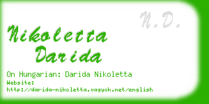 nikoletta darida business card